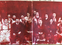 Planet Past, 2021, Linolschnitt, Version auf Aquarellpapier